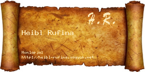 Heibl Rufina névjegykártya